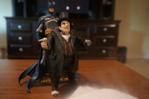 Penguin and Batman action figures